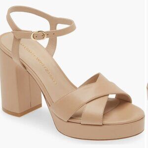 Stuart Weitzman Dayna II Nude Platform Sandal Size 7